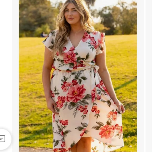 Hi-low wrap front Plus Size - Picture 4 of 7